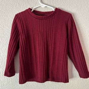 Lil’ Sugarlamb Crimson Brushed Knit Pullover Sweater 2T/3T